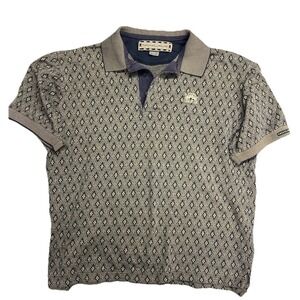 Vintage Nicklaus Polo Shirt L Raintree Country Club Geometric Knit 90s Dadcore